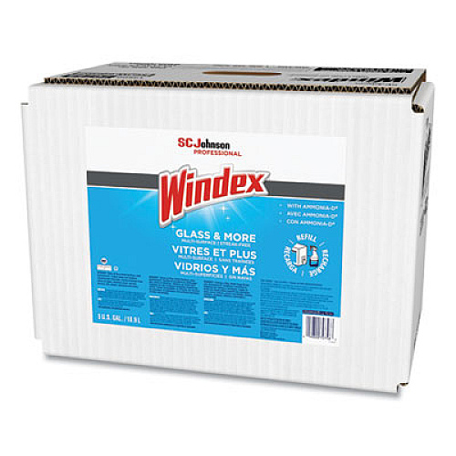 Windex Glass Cleaner with Ammonia-D, 5 gal Bag-in-Box Dispenser (696502)
