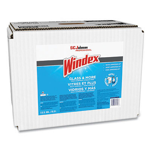 Windex Glass Cleaner with Ammonia-D, 5 gal Bag-in-Box Dispenser (696502)