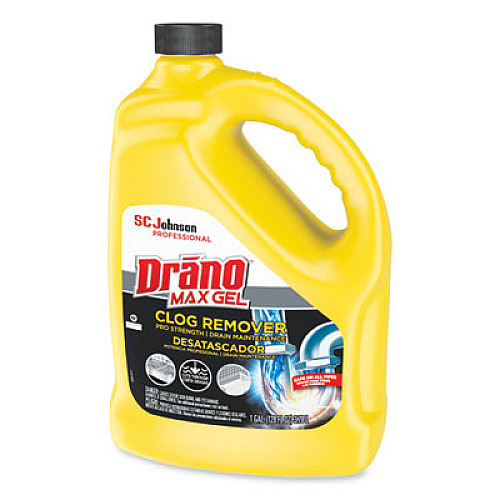 Drano Max Gel Clog Remover, Bleach Scent, 128 oz Bottle (696642EA)