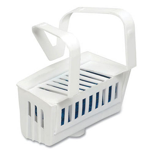 Big D Industries Non-Para Toilet Bowl Block, Lasts 30 Days, Evergreen Scent, White, 12/Box (661)