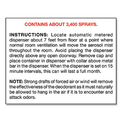 Big D Industries Metered Concentrated Room Deodorant, Mountain Air Scent, 7 oz Aerosol Spray, 12/Carton (463)