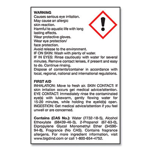 Big D Industries Water-Soluble Deodorant, Mountain Air, 32 oz Bottle, 12/Carton (358)