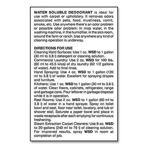 Big D Industries Water-Soluble Deodorant, Mountain Air, 32 oz Bottle, 12/Carton (358)