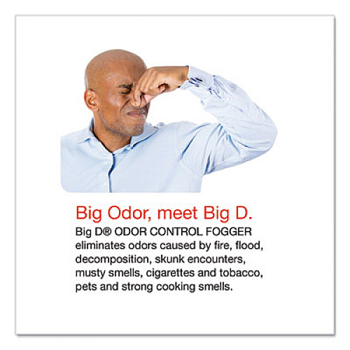 Big D Industries Odor Control Fogger, Mountain Air Scent, 5 oz Aerosol Spray, 12/Carton (344)