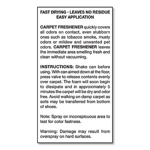 Big D Industries No-Vacuum Carpet Freshener, Fresh Scent, 14 oz Aerosol Spray, 12/Carton (241)