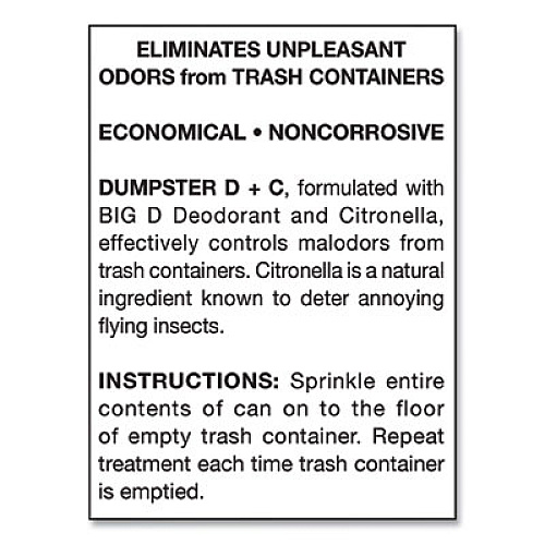 Big D Industries Dumpster D Plus C, Neutral, 25 lb Bucket (178)