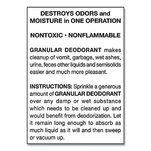 Big D Industries Granular Deodorant, Lemon, 16 oz, Shaker Can, 12/Carton (150)