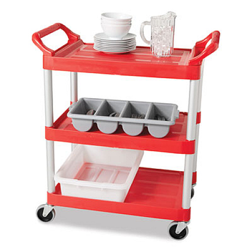 Rubbermaid Commercial Cutlery Bin, 4 Compartments, 11.5 x 21.25 x 3.75, Plastic, Gray (3362GRA)