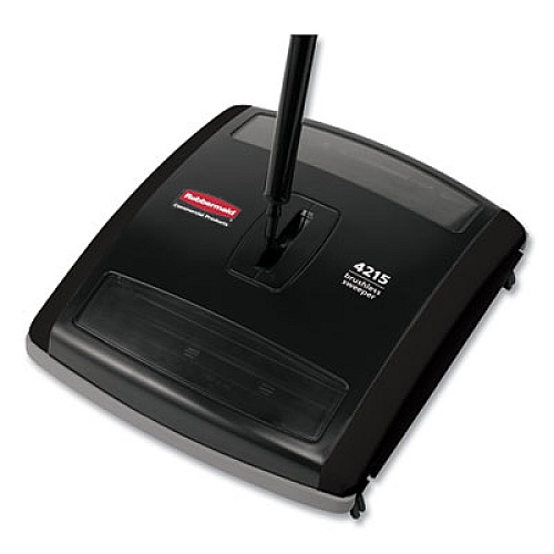 Rubbermaid Commercial Brushless Mechanical Sweeper, 44" Handle, Black/Yellow (421588BLA)