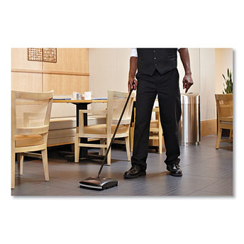 Rubbermaid Commercial Brushless Mechanical Sweeper, 44" Handle, Black/Yellow (421588BLA)