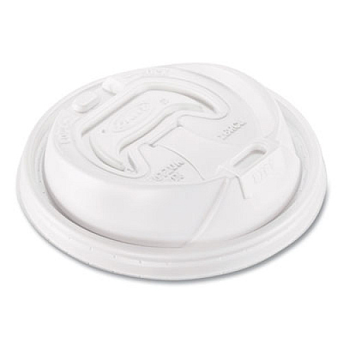 Dart Optima Reclosable Lids for Paper Hot Cups, Fits 12 oz to 24 oz Hot Cups, Plastic, White, 1,200/Carton (OPT1224TG)