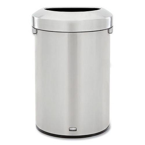 Rubbermaid Commercial Refine Series Waste Receptacle, 21 gal, Plastic/Stainless Steel (2147582)