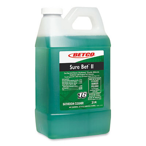 Betco Sure Bet II Foaming FastDraw Disinfectant, Citrus Scent, 67.6 oz Bottle, 4/Carton (3144700)
