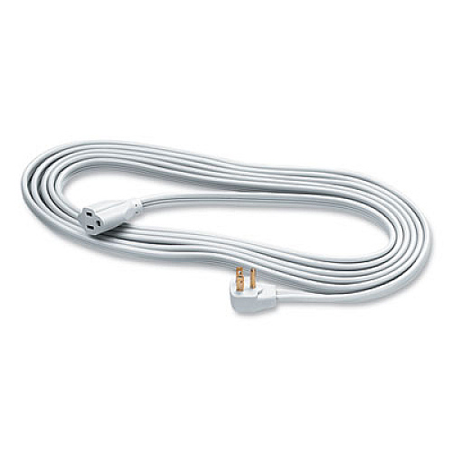 Fellowes Indoor Heavy-Duty Extension Cord, 3-Prong Plug, 1-Outlet, 15ft Length, Gray (99596)