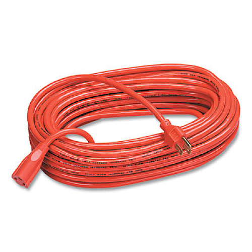 Fellowes Indoor/Outdoor Heavy-Duty 3-Prong Plug Extension Cord, 1-Outlet, 50ft, Orange (99598)