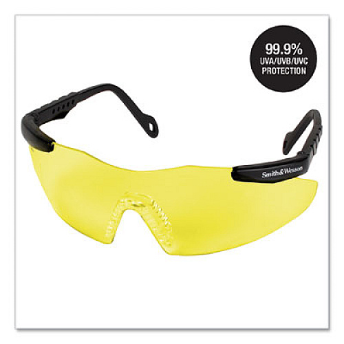 Smith & Wesson Magnum 3G Safety Eyewear, Frameless, Yellow/Amber Single Lens, 12/Box (19826)