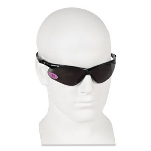 KleenGuard Nemesis Readers Safety Glasses, 2.5+ Diopter, Black Half Frame, Smoke Dual Lens, 6/Box (22519)