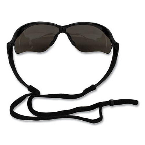 KleenGuard Nemesis Safety Glasses, Black Frame, Smoke Mirror Lens, 12/Carton (20380)