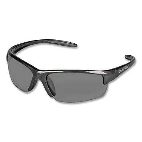 KleenGuard Equalizer Safety Glasses, Gunmetal Half Frame, Smoke Dual Lens, 12/Box (21297)