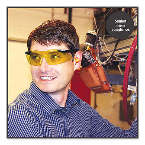 Smith & Wesson Magnum 3G Safety Eyewear, Frameless, Yellow/Amber Single Lens, 12/Box (19826)