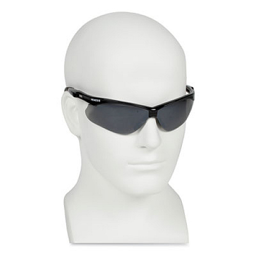 KleenGuard Nemesis Safety Glasses, Black Frame, Smoke Mirror Lens, 12/Carton (20380)