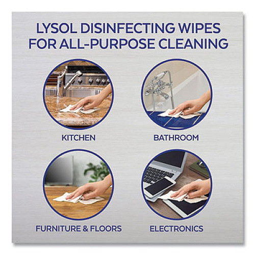 LYSOL Brand Disinfecting Wipes Flatpacks, 6.69 x 7.87, Lemon and Lime Blossom, 80 Wipes/Flat Pack, 6 Flat Packs/Carton (99716CT)