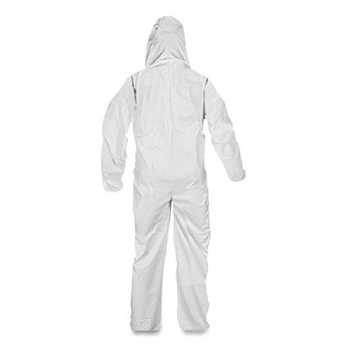 KleenGuard A45 Liquid/Particle Protection Surface Prep/Paint Coveralls, Hood, Elastic Wrist/Ankles, 4XL, White, 25/Carton (41509)