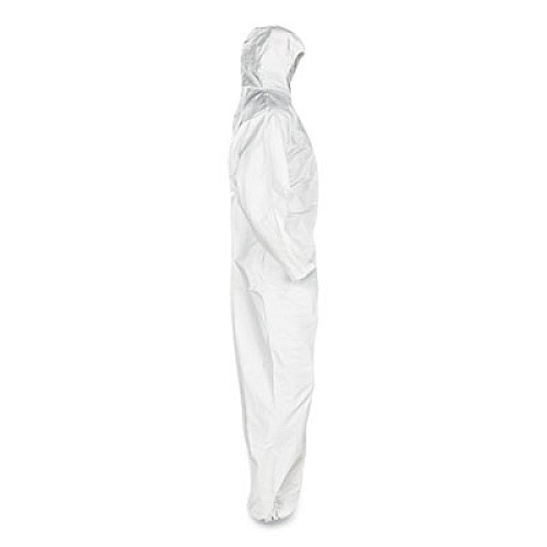 KleenGuard A45 Liquid/Particle Protection Surface Prep/Paint Coveralls, Hood, Elastic Wrist/Ankles, 4XL, White, 25/Carton (41509)