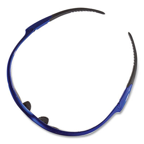 KleenGuard Nemesis Safety Glasses, Metallic Blue Half Frame, Smoke Dual Lens, 12/Box (47387)