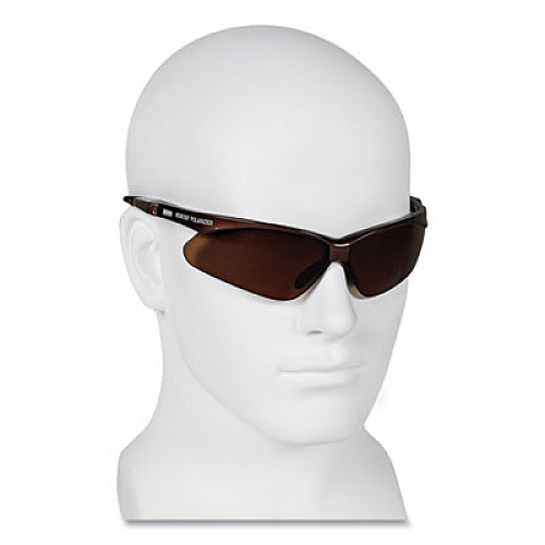KleenGuard Nemesis Safety Glasses, Brown Half Frame, Polarized Brown Dual Lens, 12/Box (28637)