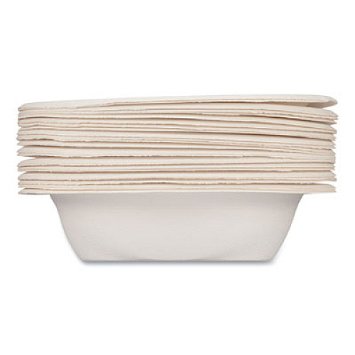 Hefty ECOSAVE Tableware, Bowl, Bagasse, 16 oz, White, 25/Pack (D71625PK)