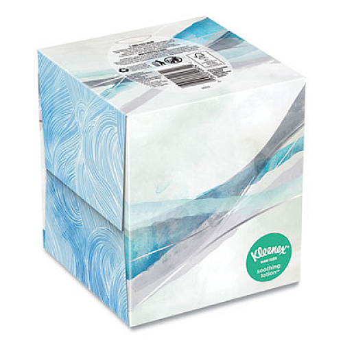 Kleenex Lotion Facial Tissue, 2-Ply, White, 65 Sheets/Box (49974BX)