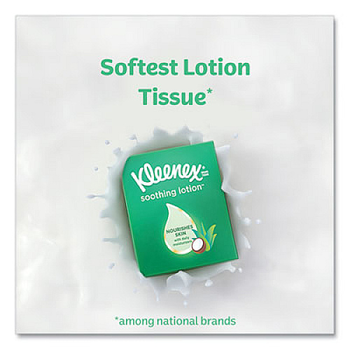 Kleenex Lotion Facial Tissue, 2-Ply, White, 65 Sheets/Box (49974BX)