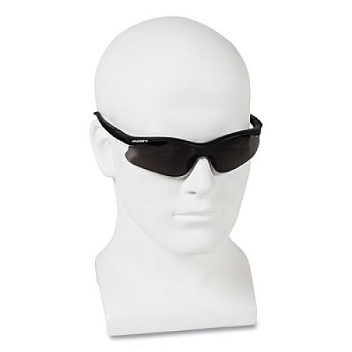 KleenGuard Nemesis Safety Glasses, Black Half Frame, Smoke Dual Lens, 12/Box (38476)