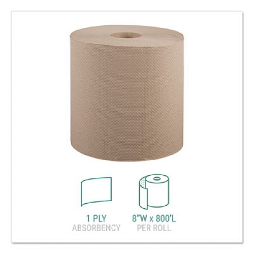 Windsoft Hardwound Roll Towels, 8 x 800 ft, Natural, 12 Rolls/Carton (WIN1280)