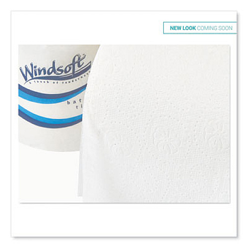 Windsoft Bath Tissue, Septic Safe, 2-Ply, White, 4 x 3.75, 400 Sheets/Roll, 18 Rolls/Carton (WIN2440)