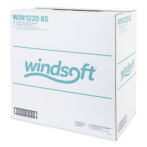 Windsoft Kitchen Roll Towels, 2-Ply, 11 x 8.5, White, 85/Roll, 30 Rolls/Carton (122085CTB)