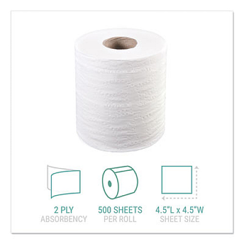 Windsoft Bath Tissue, Septic Safe, 2-Ply, White, 4.5 x 4.5, 500 Sheets/Roll, 96 Rolls/Carton (WIN2200B)