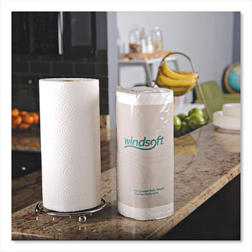 Windsoft Kitchen Roll Towels, 2-Ply, 11 x 8.8, White, 100/Roll (1220RL)