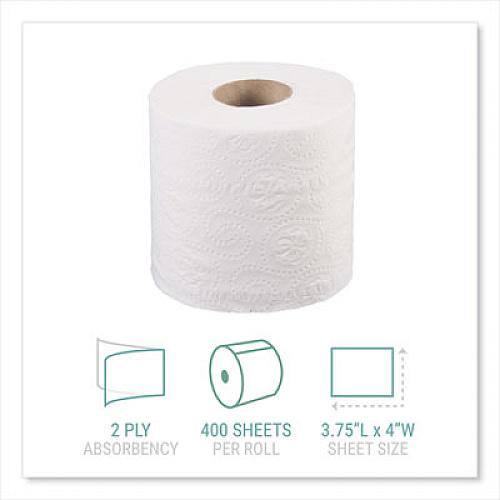 Windsoft Bath Tissue, Individually Wrapped Rolls, Septic Safe, 2-Ply, White, 400 Sheets/Roll, 24 Rolls/Carton (2400)