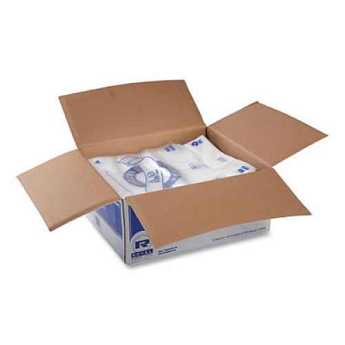 AmerCareRoyal Saddle Bags, 8.5" x 8.5", Clear, 2,000/Carton (SB85DP)