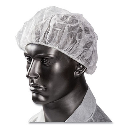 AmerCareRoyal Latex-Free Operating Room Cap, Polypropylene, White, 21", 100 Caps/Pack, 10 Packs/Carton (RP110NW)