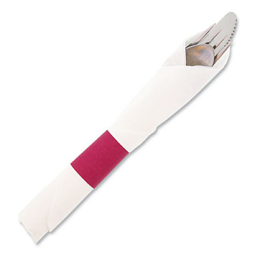 AmerCareRoyal Napkin Bands, Burgundy, 1.5", 2,500/Pack, 8 Packs/Carton (RNB20MN)