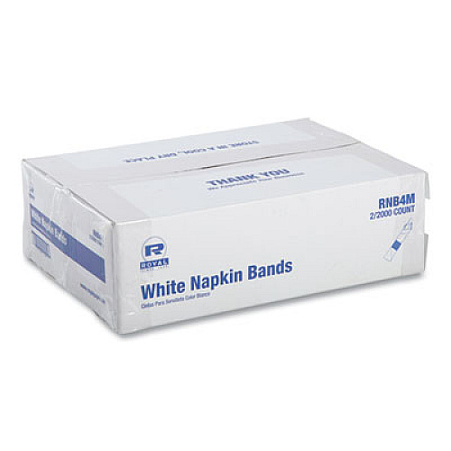 AmerCareRoyal Napkin Bands, Paper, White, 1 1/2", 4000/Carton (RNB4M)