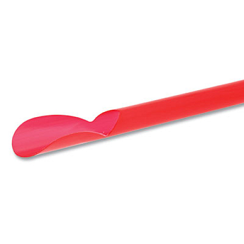 AmerCareRoyal Jumbo Spoon Straw, 10.25", Plastic, Red, 300/Pack, 18 Packs/Carton (RJSS10)