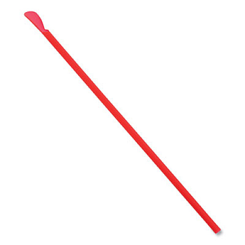 AmerCareRoyal Jumbo Spoon Straw, 10.25", Plastic, Red, 300/Pack, 18 Packs/Carton (RJSS10)