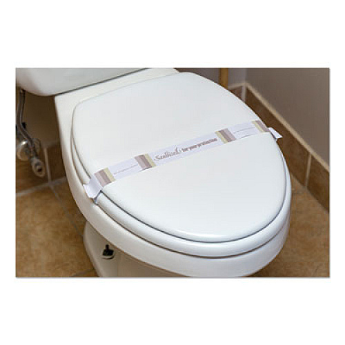 AmerCareRoyal Toilet Seat Bands, Brown/White, 2,000/Carton (RHM3)