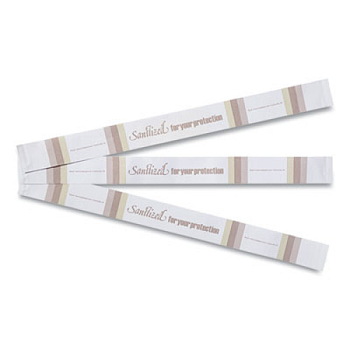 AmerCareRoyal Toilet Seat Bands, Brown/White, 2,000/Carton (RHM3)