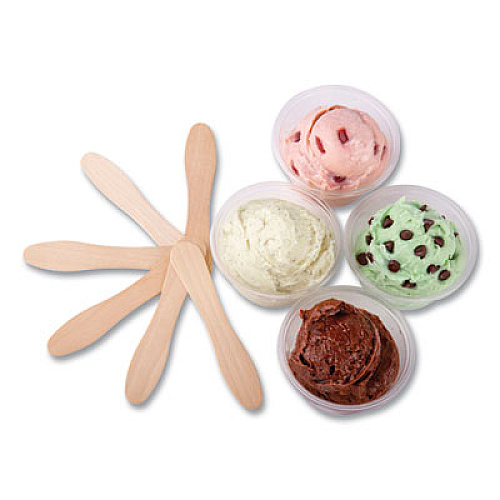 AmerCareRoyal Wooden Taster Spoons, 3.5", Natural, 1,000/Pack, 10 Pack/Carton (R832)