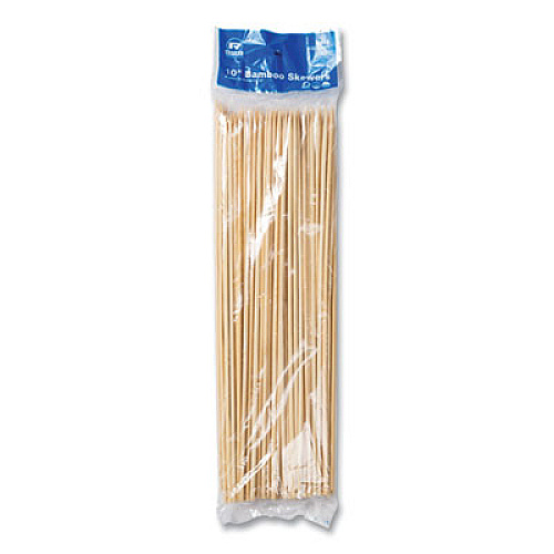 AmerCareRoyal Bamboo Skewers, Paper, 10", White, 100/Pack, 10 Packs/Box, 12 Boxes/Carton (R813)